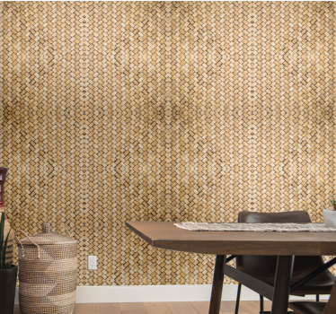 Tapete Holzoptik gewebte textur - TenStickers