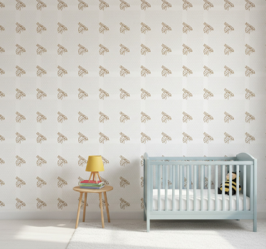 Tapete kinderzimmer elegante bienenillustration - TenStickers