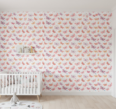 Tapete kinderzimmer fliegende schmetterlinge - TenStickers