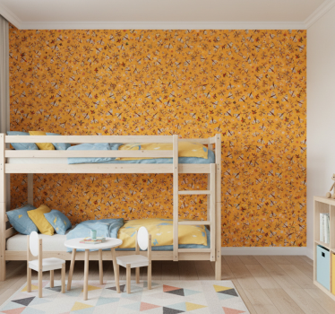 Tapete kinderzimmer gelbes traditionelles design - TenStickers