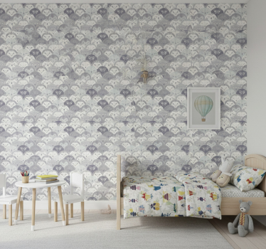 Tapete kinderzimmer graue waldtiere - TenStickers