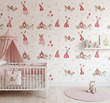 Tapete kinderzimmer märchenprinzessin - TenStickers