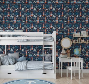 Tapete kinderzimmer maritimes abenteuer thema - TenStickers
