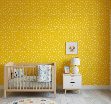 Tapete kinderzimmer mit verspieltem knochendesign - TenStickers