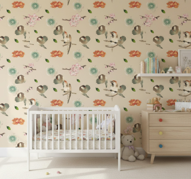 Tapete kinderzimmer schöner vogel enten-ei - TenStickers