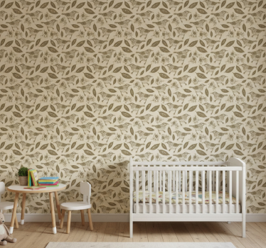 Tapete kinderzimmer vögel in natur und pflanzen - TenStickers