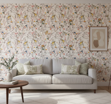 Tapete klassisch mit naturalistischem blumendesign - TenStickers