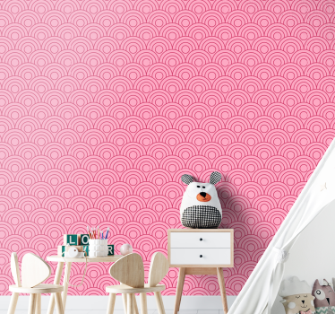 Tapete modern Dunkle und hellrosa form - TenStickers