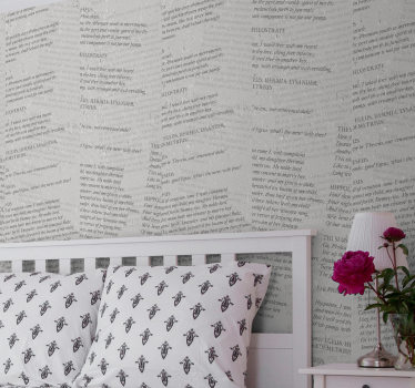 Tapete Schriftzug literarischer drehbuchtext - TenStickers