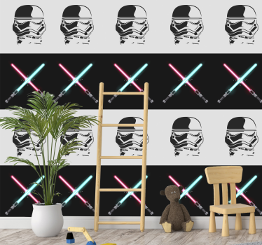 Tapete selbst gestalten sturmtruppler-lichtschwerter - TenStickers
