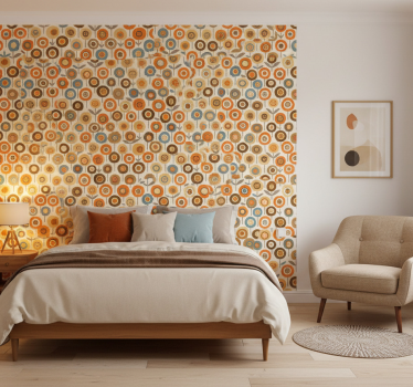 Tapete skandinavisch bunte vintage blumen - TenStickers