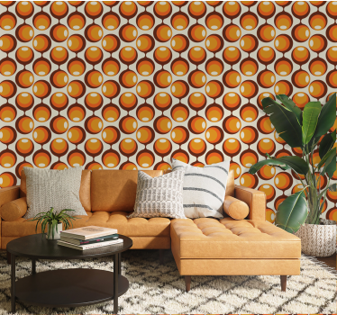 Tapete Vintage halblängliche form, design 70er - TenStickers