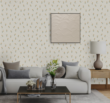 Gelbe Gänseblümchen Tapete für Wohnzimmer - TenStickers