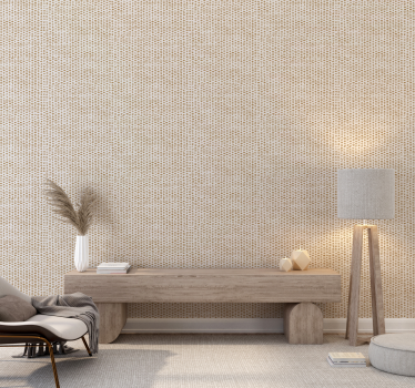 Tapeten Wohnzimmer mit Textur detaillierter stoff - TenStickers