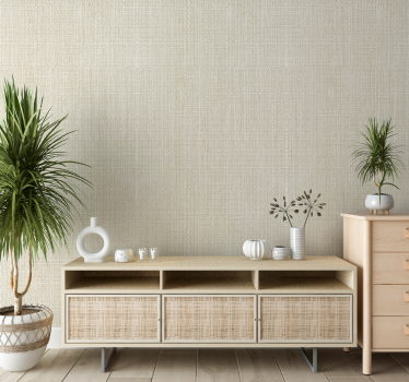 Tapeten Wohnzimmer Textur tamilischer stoff beige - TenStickers