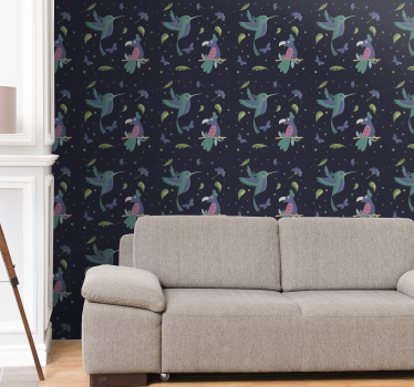 Tier Wandtapete Papageien und spechte - TenStickers