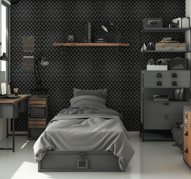 Tapete Jugendzimmer stahlmuster - TenStickers
