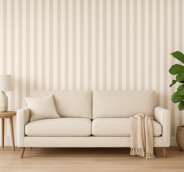 Wohnzimmer tapete beige gestreift - TenStickers