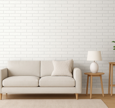 Wohnzimmer tapete einfache weiße ziegel - TenStickers