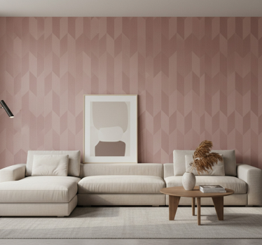 Wohnzimmer tapete geometrisches mauve chevron - TenStickers
