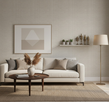 Wohnzimmer tapete in eleganter neutraler textur - TenStickers