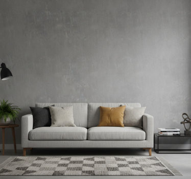 Wohnzimmer tapete in realistischem grauem beton - TenStickers