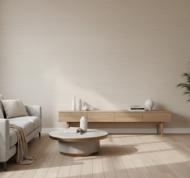 Wohnzimmer tapete mit neutraler grashanftextur - TenStickers
