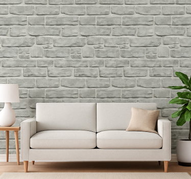 Tapete Wohnzimmer mit realistischen Grauen Steineffekten - TenStickers